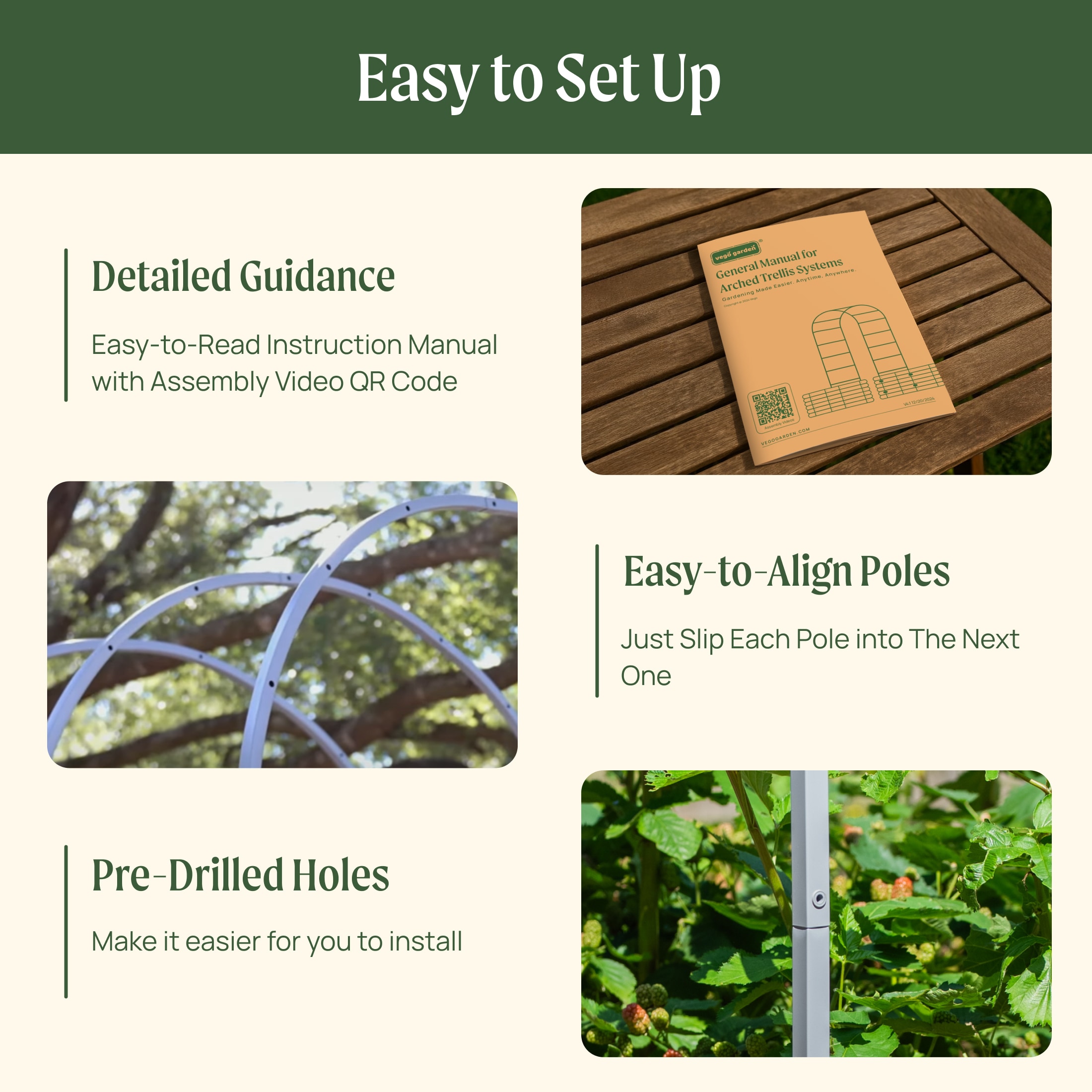 Vego Garden VAT 54-in W x 90-in H Painted Finish Steel Garden Trellis For Climbing Plants For Cucumbers For Roses For Tomatoes