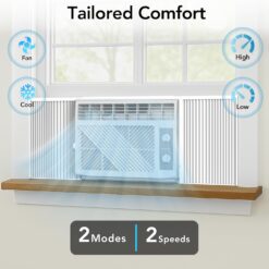 Comfort Zone Window Mounted Room Air Conditioner, 5,000 BTU, 7 Temperature Settings