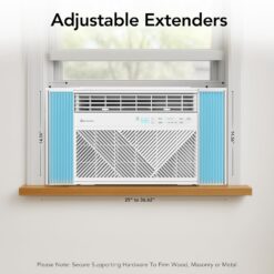 Comfort Zone Window Mounted Smart Wi-Fi Room Air Conditioner with Remote Control, 12,000 BTU