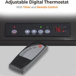Comfort Zone 10,000W Hard-Wired Garage Heater, Black