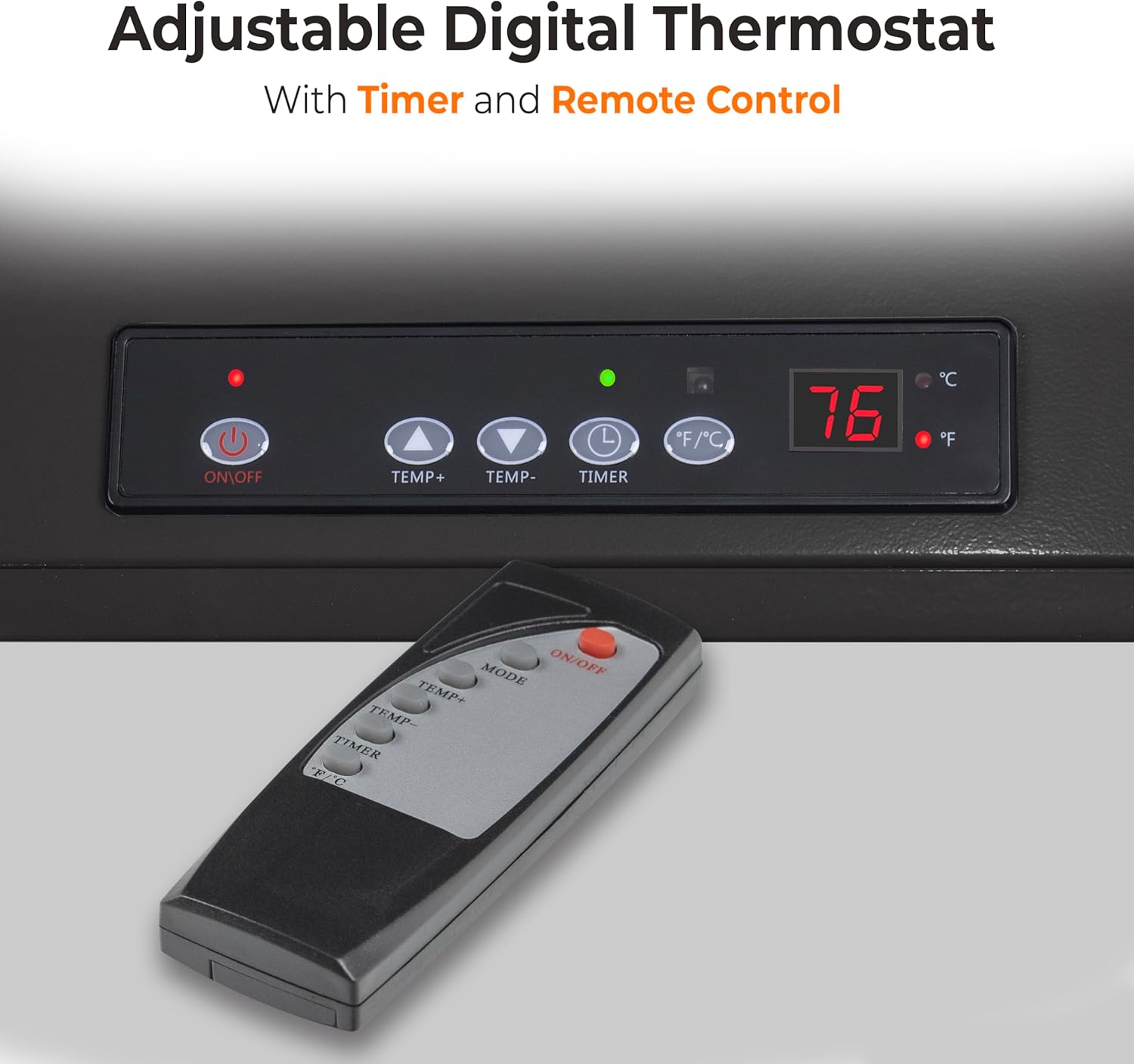 Comfort Zone 10,000W Hard-Wired Garage Heater, Black