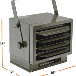 Comfort Zone 7500W Hard-Wired Garage Heater, Grey