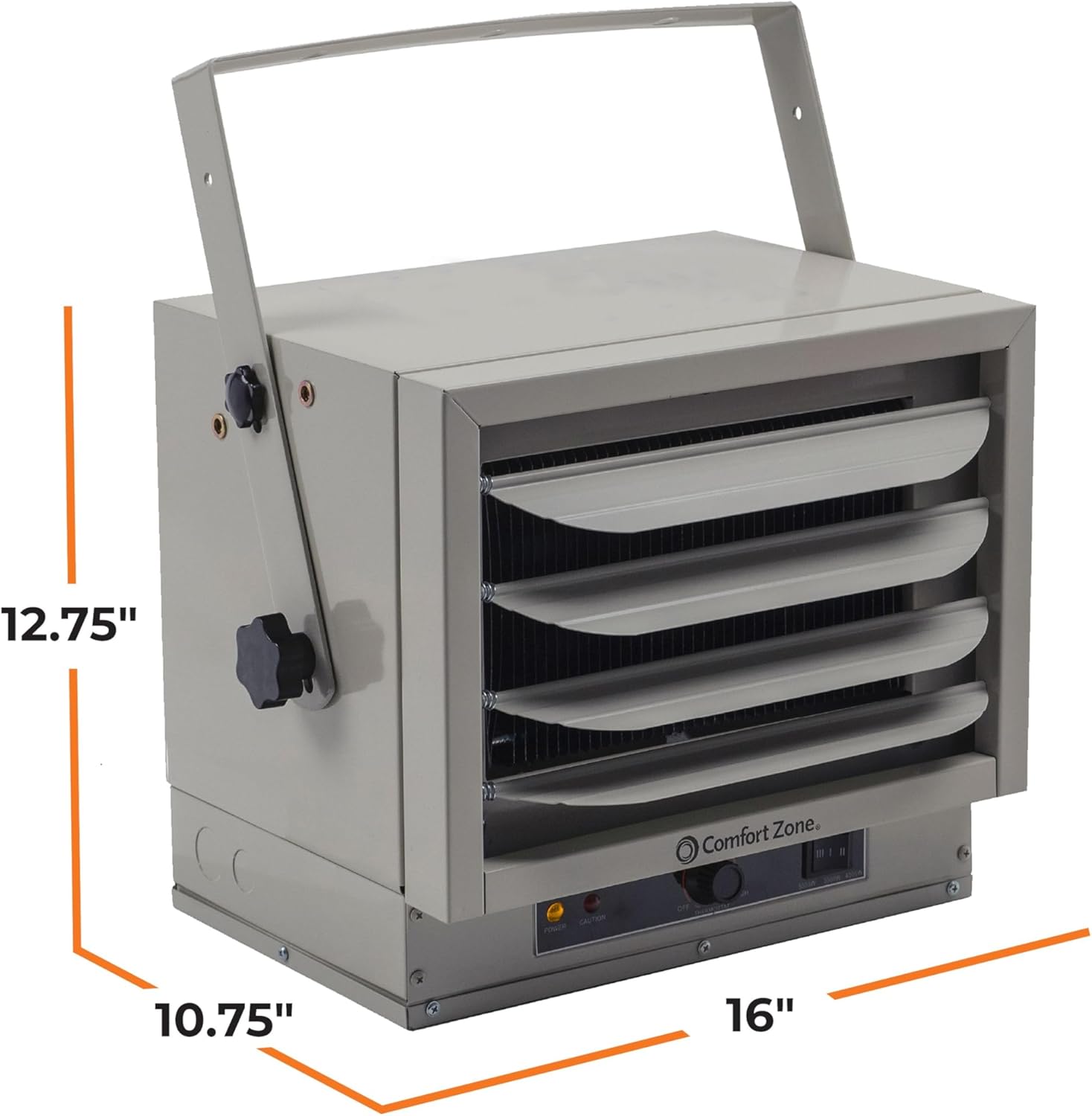 Comfort Zone Hard-Wired Ceiling Mount Garage Electric Space Heater, Fan-Forced, 5,000 watt, 240 volt, CZ220