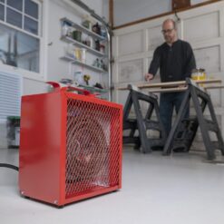 Comfort Zone CZ290 NEMA 6-30P 4,800-Watt Fan-Forced Industrial Heater, Integrated Thermostat Control, Red