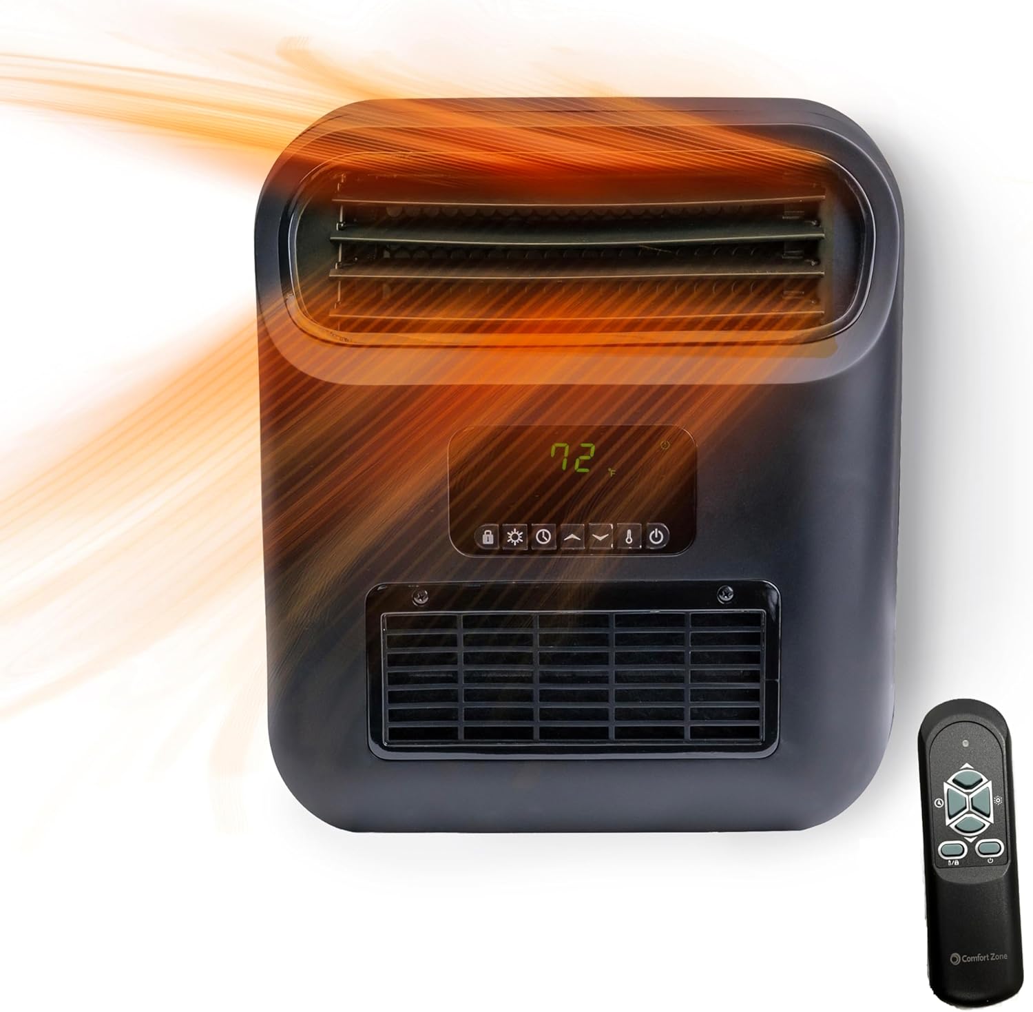 Comfort Zone 14" Wall Mount or Freestanding Space Heater, 1500W/750W