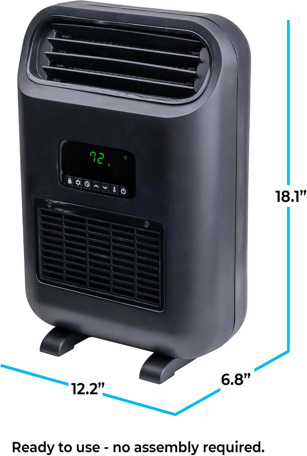 Comfort Zone 14" Wall Mount or Freestanding Space Heater, 1500W/750W