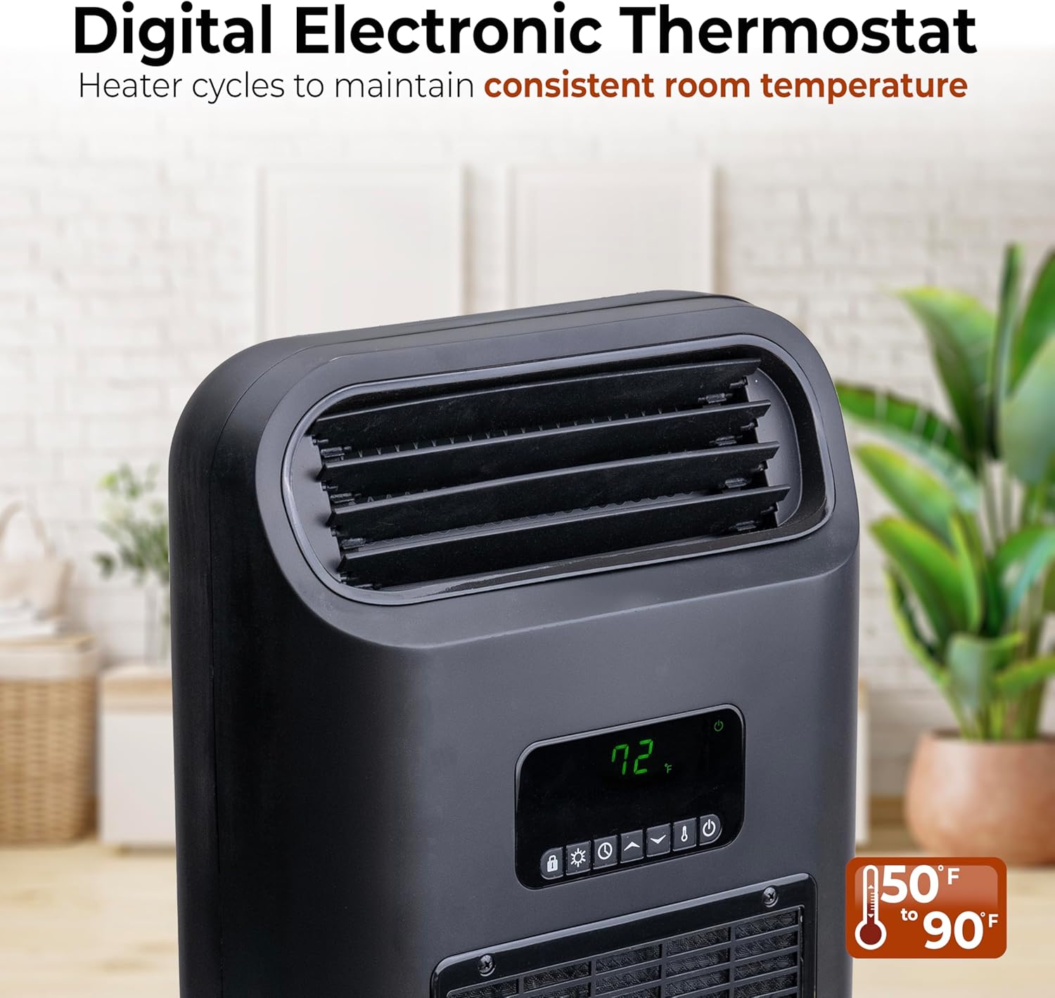Comfort Zone 14" Wall Mount or Freestanding Space Heater, 1500W/750W
