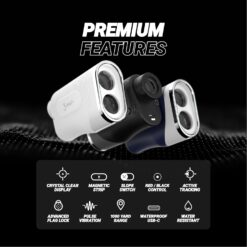 Blue Tees Golf Series 3 Max+ Golf Rangefinder with Slope Switch, 1000 Yards Range Finder, 6X Magnification Laser Rangefinder, White