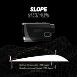 Blue Tees Golf Series 3 Max+ Golf Rangefinder with Slope Switch, 1000 Yards Range Finder, 6X Magnification Laser Rangefinder, White