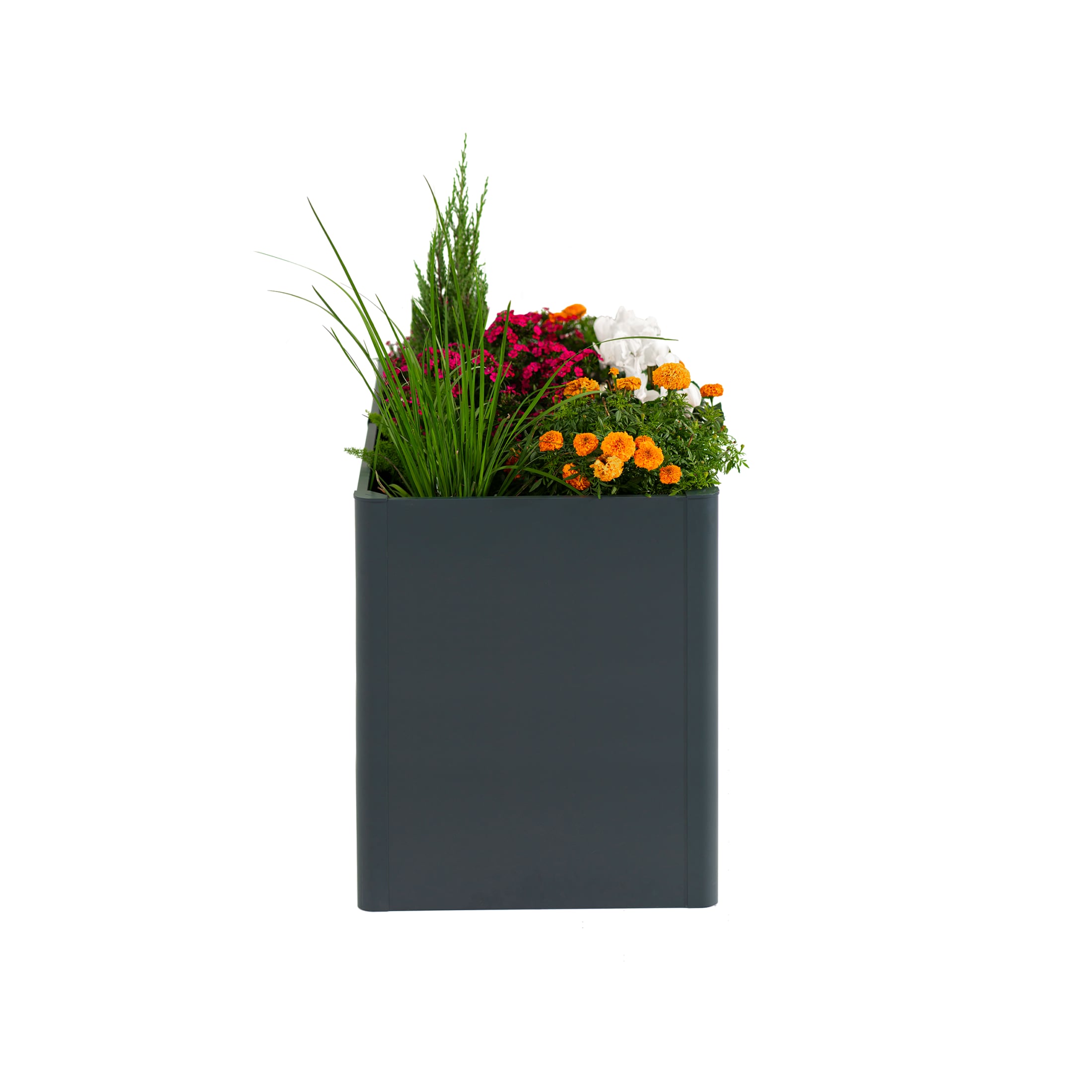 Vego Garden 27-cu ft 27-in W x 53-in L x 32-in H Midnight Blue Galvanized Metal Raised Garden Bed