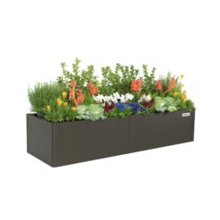Vego Garden 22-cu ft 27-in W x 83-in L x 17-in H Urban Charcoal Galvanized Metal Raised Garden Bed
