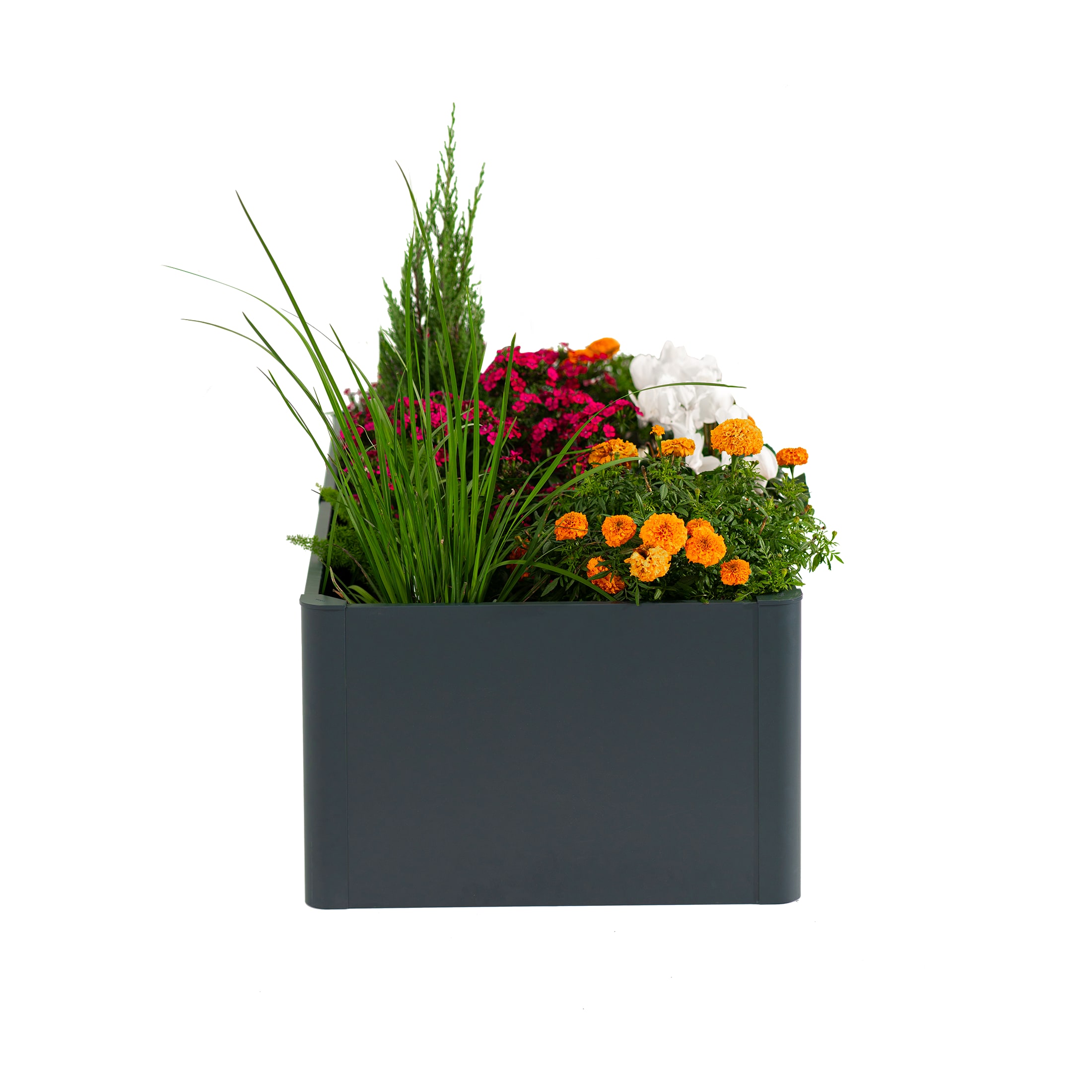 Vego Garden 22-cu ft 27-in W x 83-in L x 17-in H Midnight Blue Galvanized Metal Raised Garden Bed