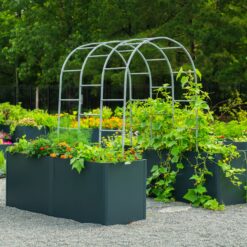 Vego Garden 22-cu ft 27-in W x 83-in L x 17-in H Midnight Blue Galvanized Metal Raised Garden Bed