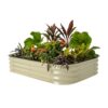 Vego Garden 16-cu ft 42-in W x 60-in L x 11-in H Pearl White Galvanized Metal Raised Garden Bed