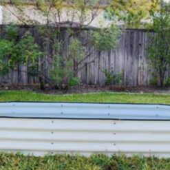 Vego Garden 16-cu ft 42-in W x 60-in L x 11-in H Pearl White Galvanized Metal Raised Garden Bed