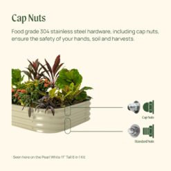 Vego Garden 16-cu ft 42-in W x 60-in L x 11-in H Modern Gray Galvanized Metal Raised Garden Bed