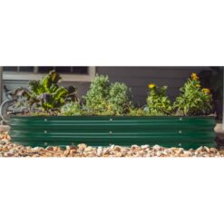 Vego Garden 16-cu ft 42-in W x 60-in L x 11-in H British Green Galvanized Metal Raised Garden Bed