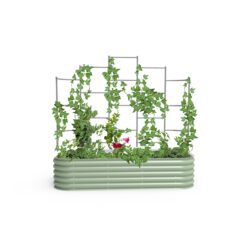 Vego Garden VWT 42-in W x 71-in H Powder Coated Steel Garden Trellis For Climbing Plants For Cucumbers For Roses For Tomatoes