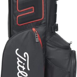 Titleist Players 4 Golf Bag, Black/Black/Red