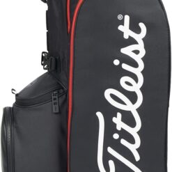 Titleist Players 4 Golf Bag, Black/Black/Red