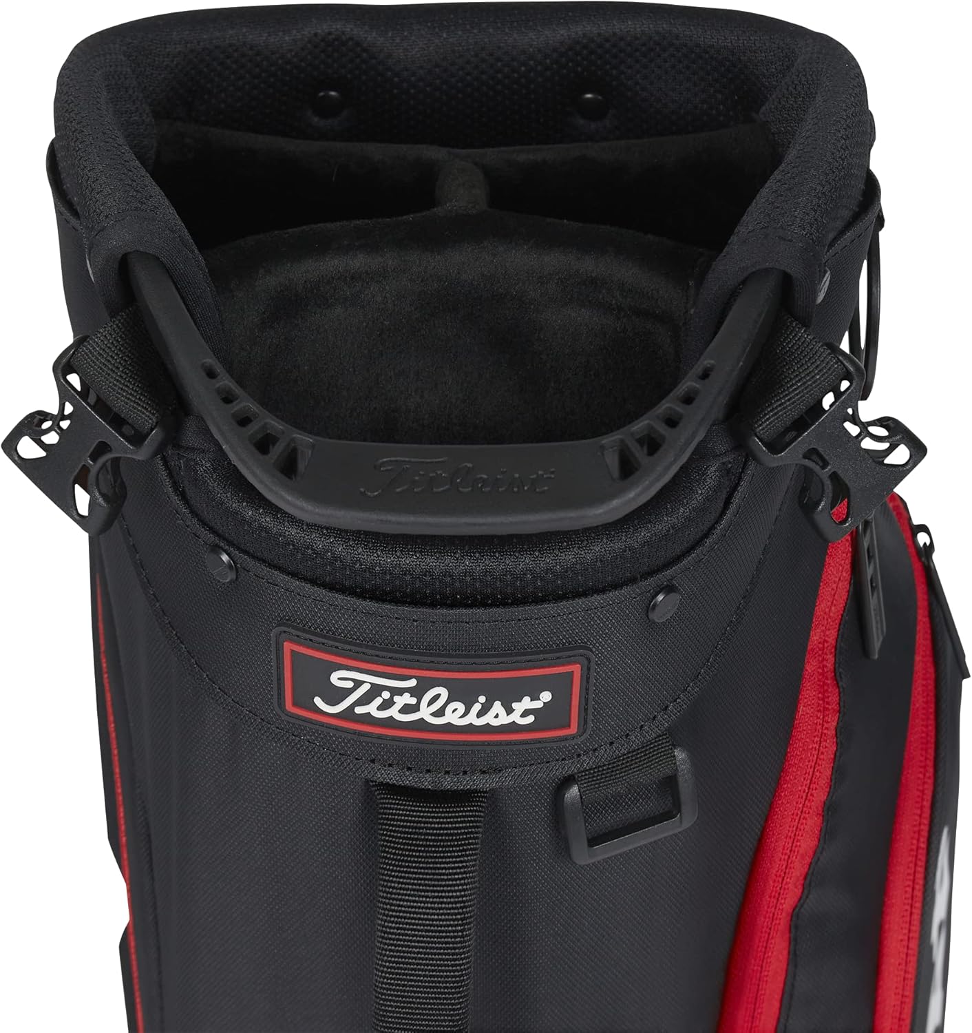 Titleist Players 4 Golf Bag, Black/Black/Red