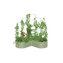 Vego Garden VWT 30-in W x 71-in H Powder Coated Steel Garden Trellis For Climbing Plants For Cucumbers For Roses For Tomatoes