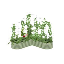 Vego Garden VWT 30-in W x 71-in H Powder Coated Steel Garden Trellis For Climbing Plants For Cucumbers For Roses For Tomatoes