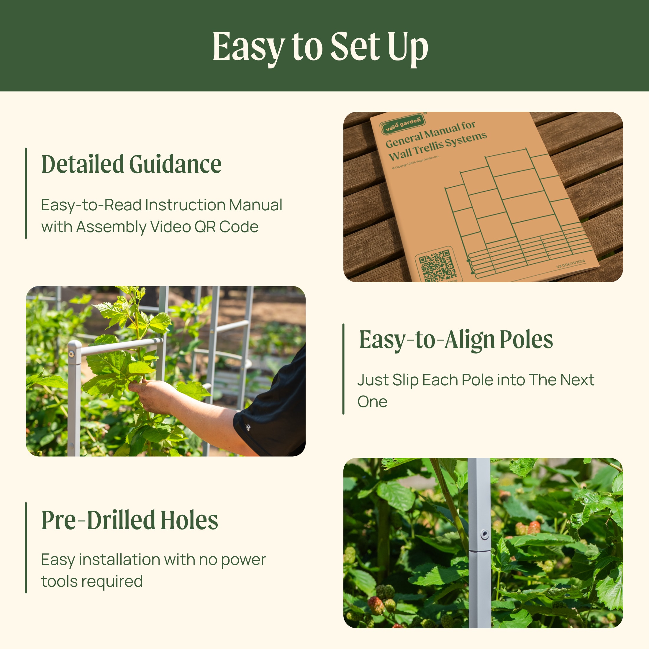 Vego Garden VWT 30-in W x 71-in H Powder Coated Steel Garden Trellis For Climbing Plants For Cucumbers For Roses For Tomatoes
