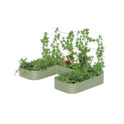Vego Garden VWT 84-in W x 71-in H Powder Coated Steel Garden Trellis For Climbing Plants For Cucumbers For Roses For Tomatoes