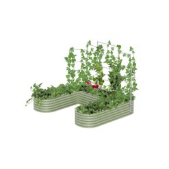 Vego Garden VWT 84-in W x 71-in H Powder Coated Steel Garden Trellis For Climbing Plants For Cucumbers For Roses For Tomatoes