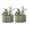 Vego Garden 7-cu ft 30-in W x 30-in L x 17-in H Olive Green Galvanized Metal Raised Garden Bed