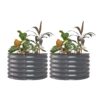 Vego Garden 7-cu ft 30-in W x 30-in L x 17-in H Modern Gray Galvanized Metal Raised Garden Bed