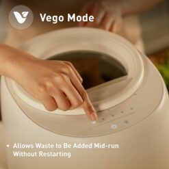 Vego Kitchen Composter, 4L Electric Composter Countertop 5 Modes Weight-Based Smart Compost Bin with App Odorless Auto-Cleaning Food Waste Compost Machine Indoor, White