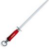 Friedr Dick 12 Inch Sharpening Steel - Sapphire Cut, Round - Item 759 81 30, Red