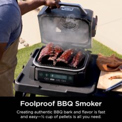 Ninja Woodfire Outdoor 4-in-1 Smoker OG301 1760 -Watt Black Electric Grill