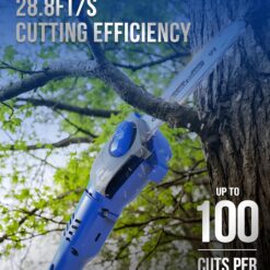 Wild Badger Power Pole Saw 40-volt 8-in 2 -Amp 2 Ah Battery Pole Saw Battery Included , Charger Included