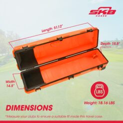 SKB Cases ATA Staff Pro XL Hard Plastic Storage Cart Golf Travel Case Orange