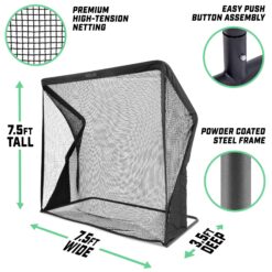 GoSports ELITE Golf Practice Hitting Net - 7.5 ft x 7.5 ft