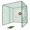 Siavonce Golf Practice Net Cage 10x10x10ft Golf Driving Range Net with Target Cloth, Portable Indoor Outdoor Golf Net, Durable Golf Hitting Cage for Backyard