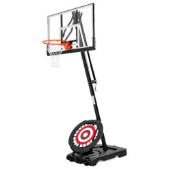 IE Sports Portable Basketball Hoop with Adjustable Height with 50 Inch Backboard and Rebounder