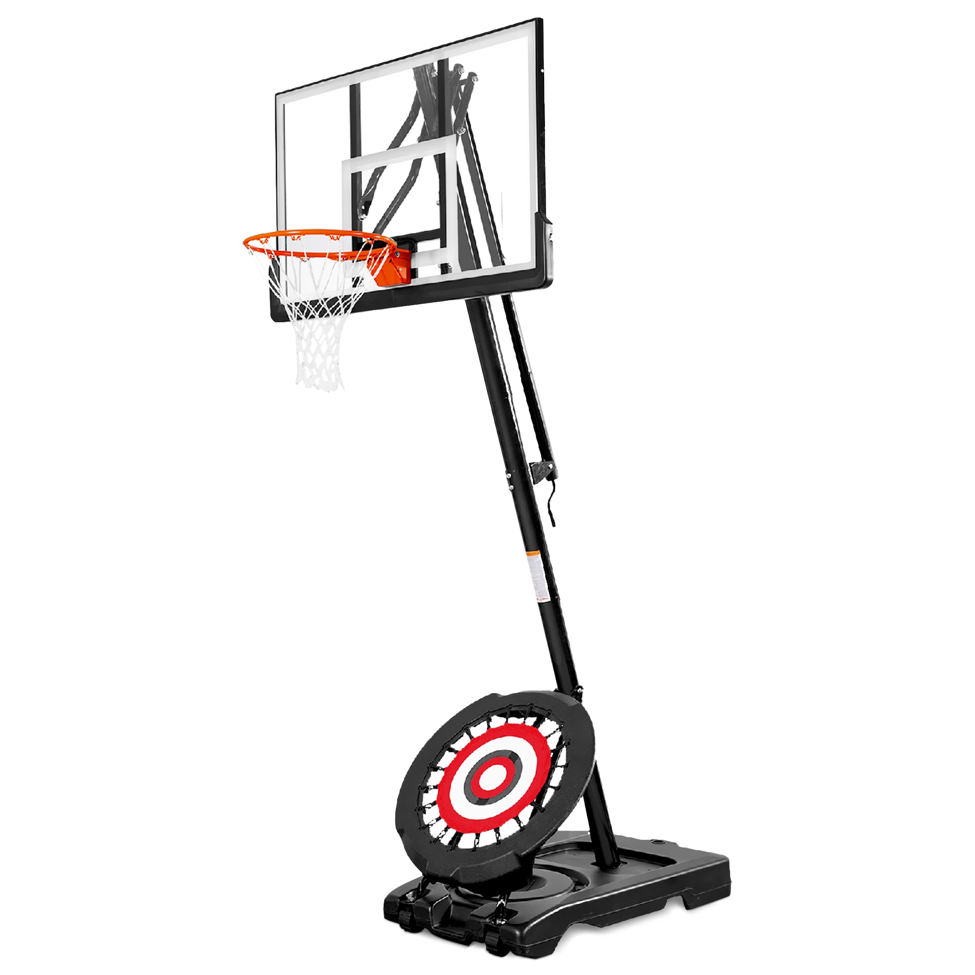 IE Sports Portable Basketball Hoop with Adjustable Height with 50 Inch Backboard and Rebounder
