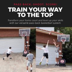 IE Sports Portable Basketball Hoop with Adjustable Height with 50 Inch Backboard and Rebounder