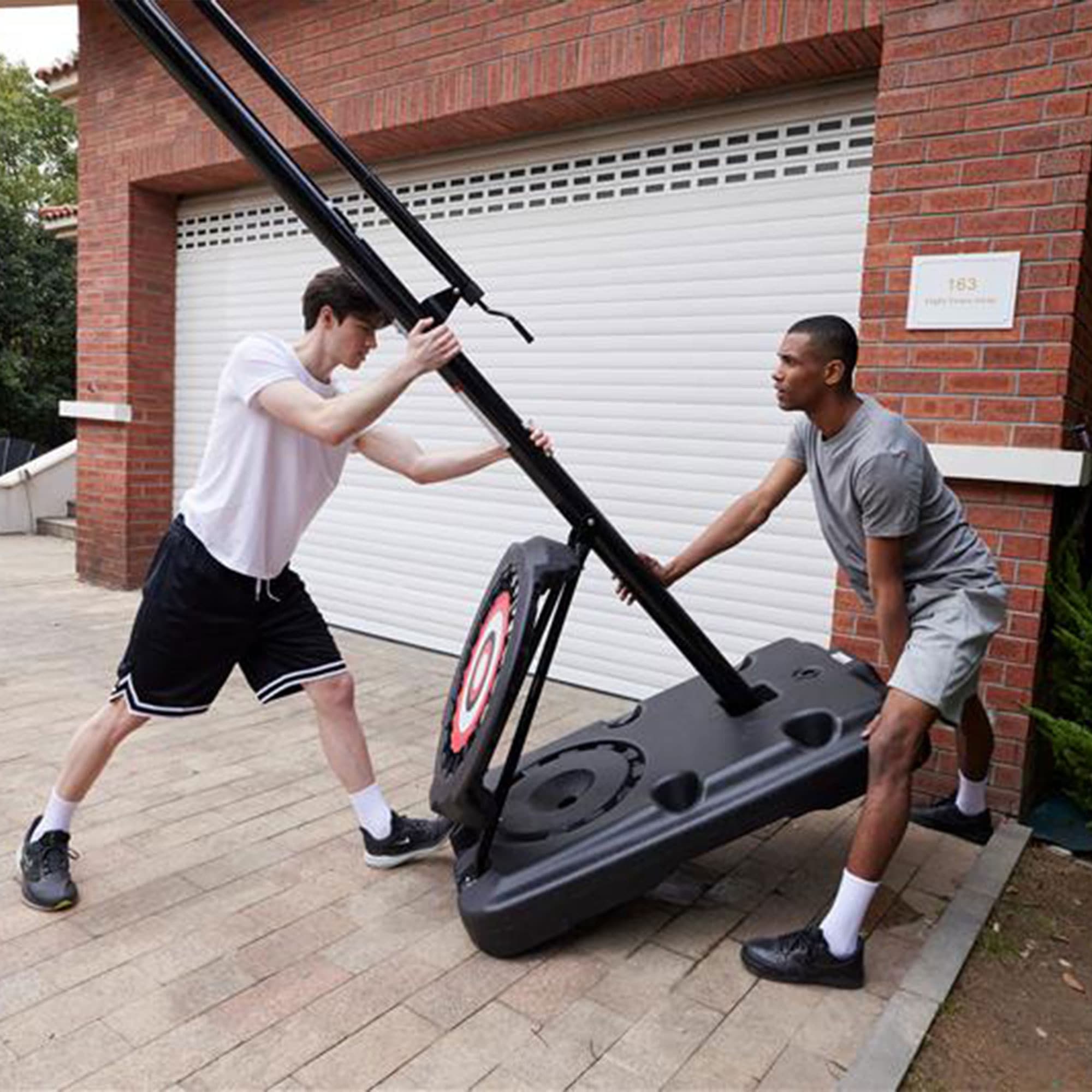 IE Sports Portable Basketball Hoop with Adjustable Height with 50 Inch Backboard and Rebounder