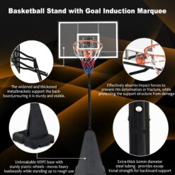 Flynama Indoor/Outdoor Portable 44-in Basketball System