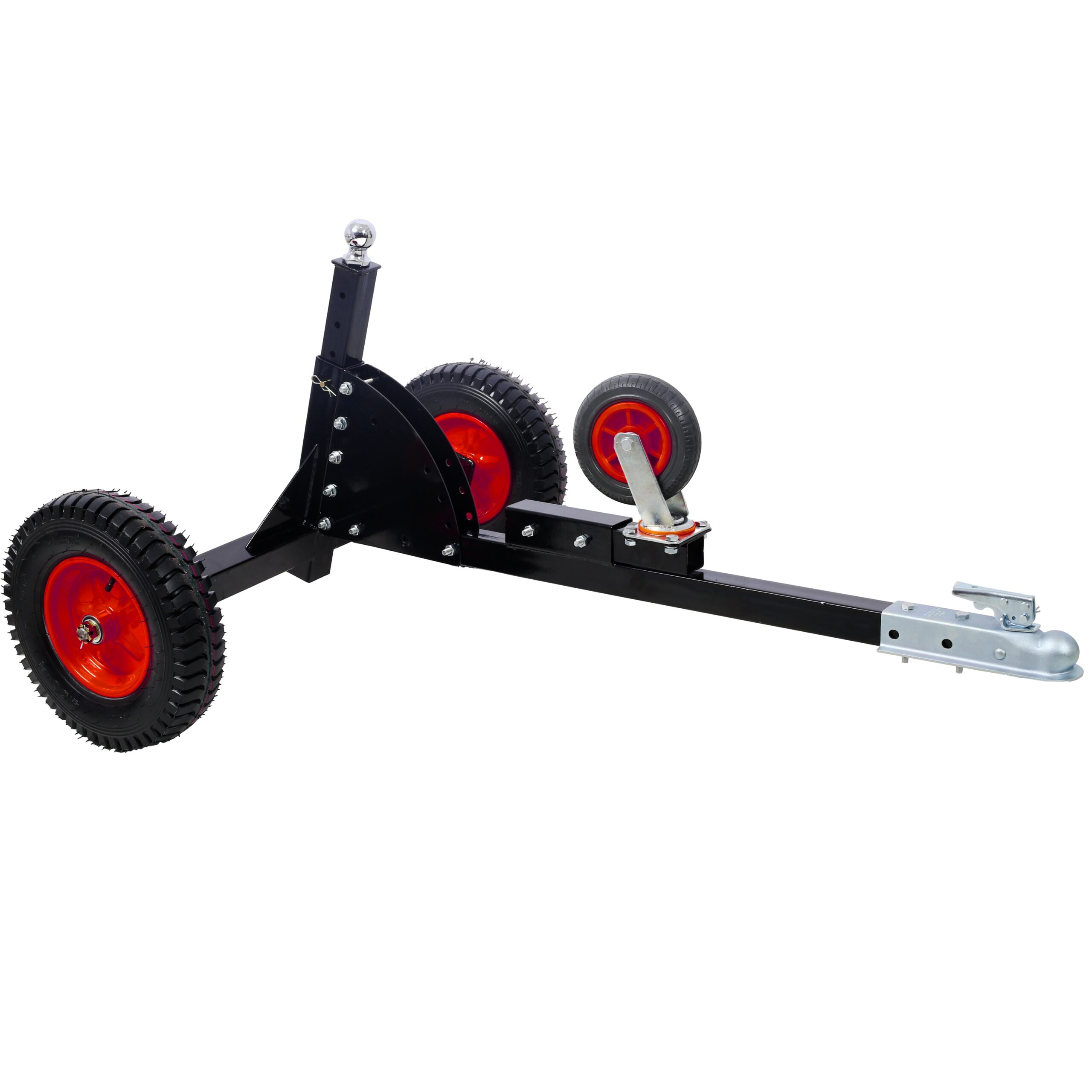 Kahomvis 2-in-1 Heavy Duty 1500lbs Trailer Dolly Load Capacity Trailer Mover 2inch Hitch Ball 24-35.4inch Adjustable Height Trailer RV Boat