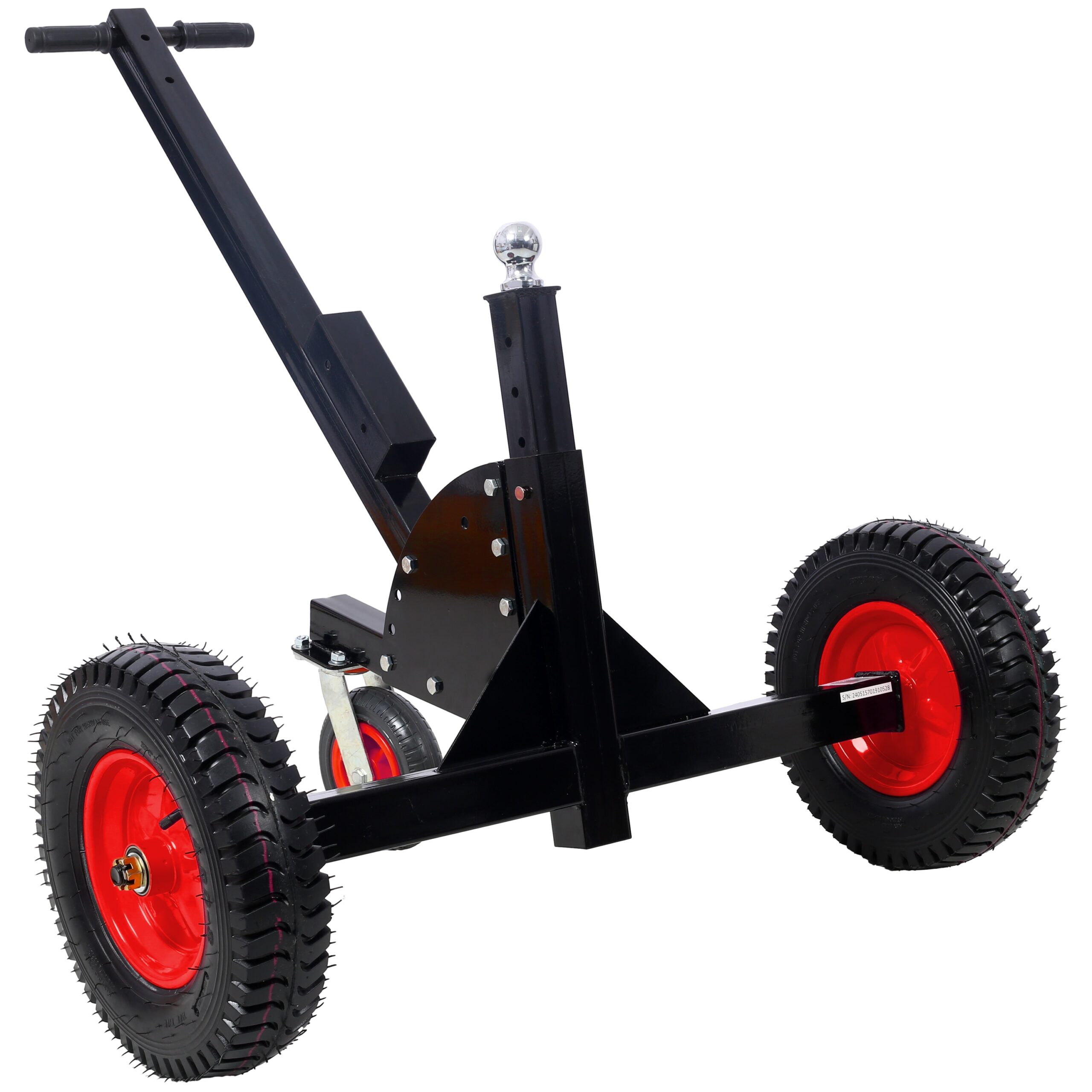 Kahomvis 2-in-1 Heavy Duty 1500lbs Trailer Dolly Load Capacity Trailer Mover 2inch Hitch Ball 24-35.4inch Adjustable Height Trailer RV Boat
