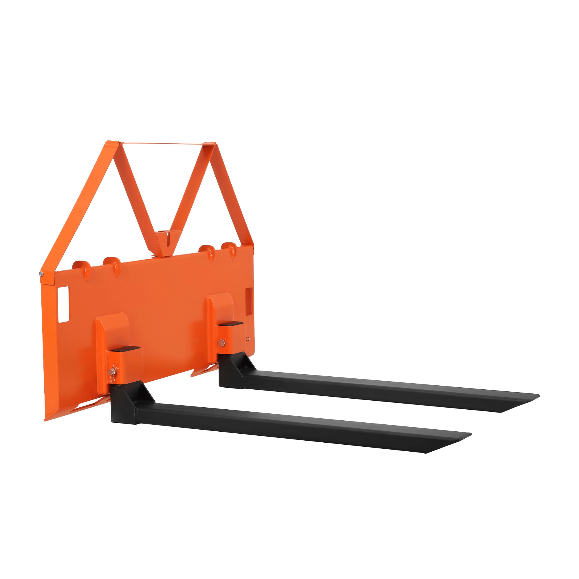 Garvee 45 Skid Steer Pallet Forks Heavy Duty 3200 lbs Capacity Skid Steer Forks Attachment for Tractors and Loaders Quick Attach Mount Orange