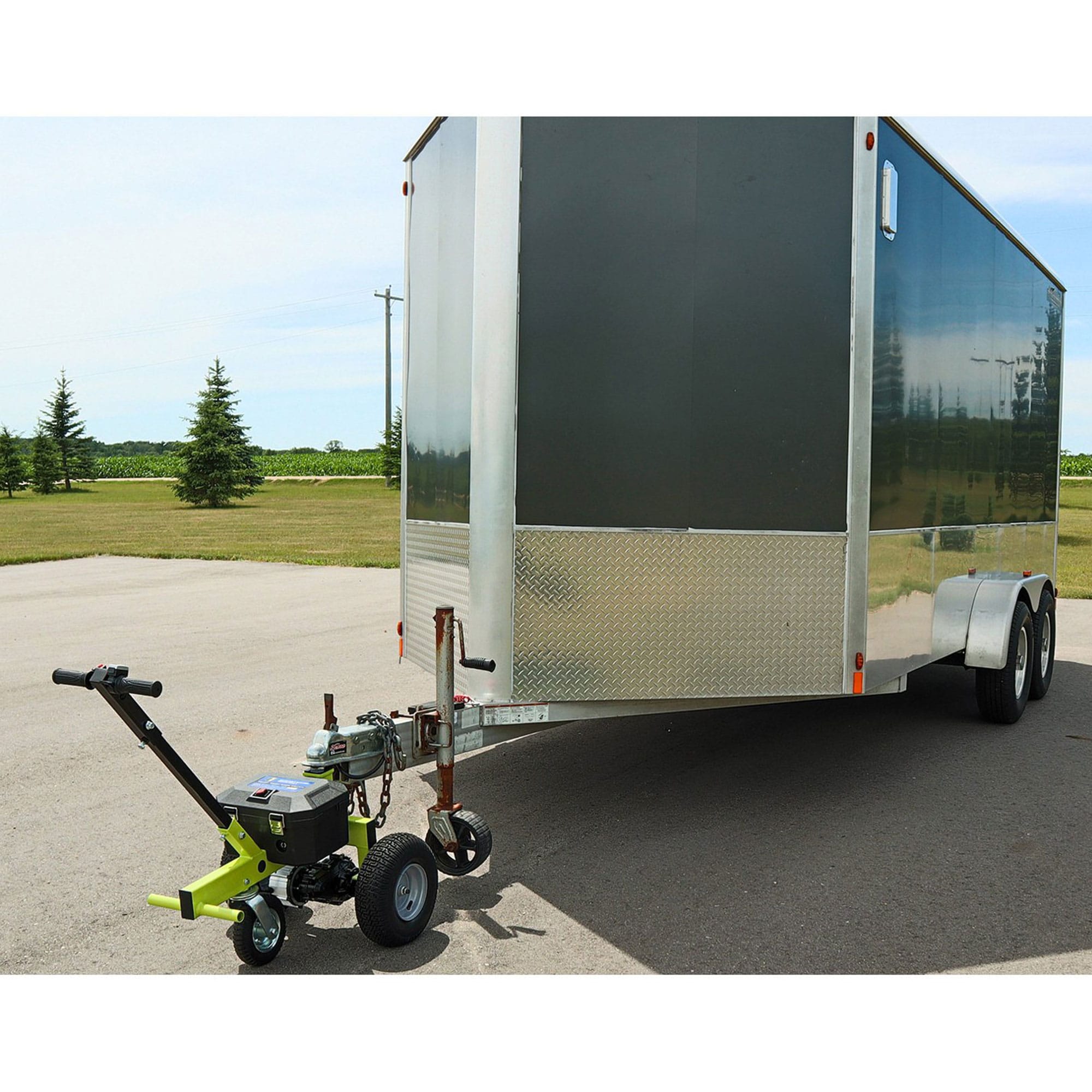 Tow Tuff TMD-35ETD8 Adjustable 3500 Lbs Capacity Electric Trailer Dolly Green