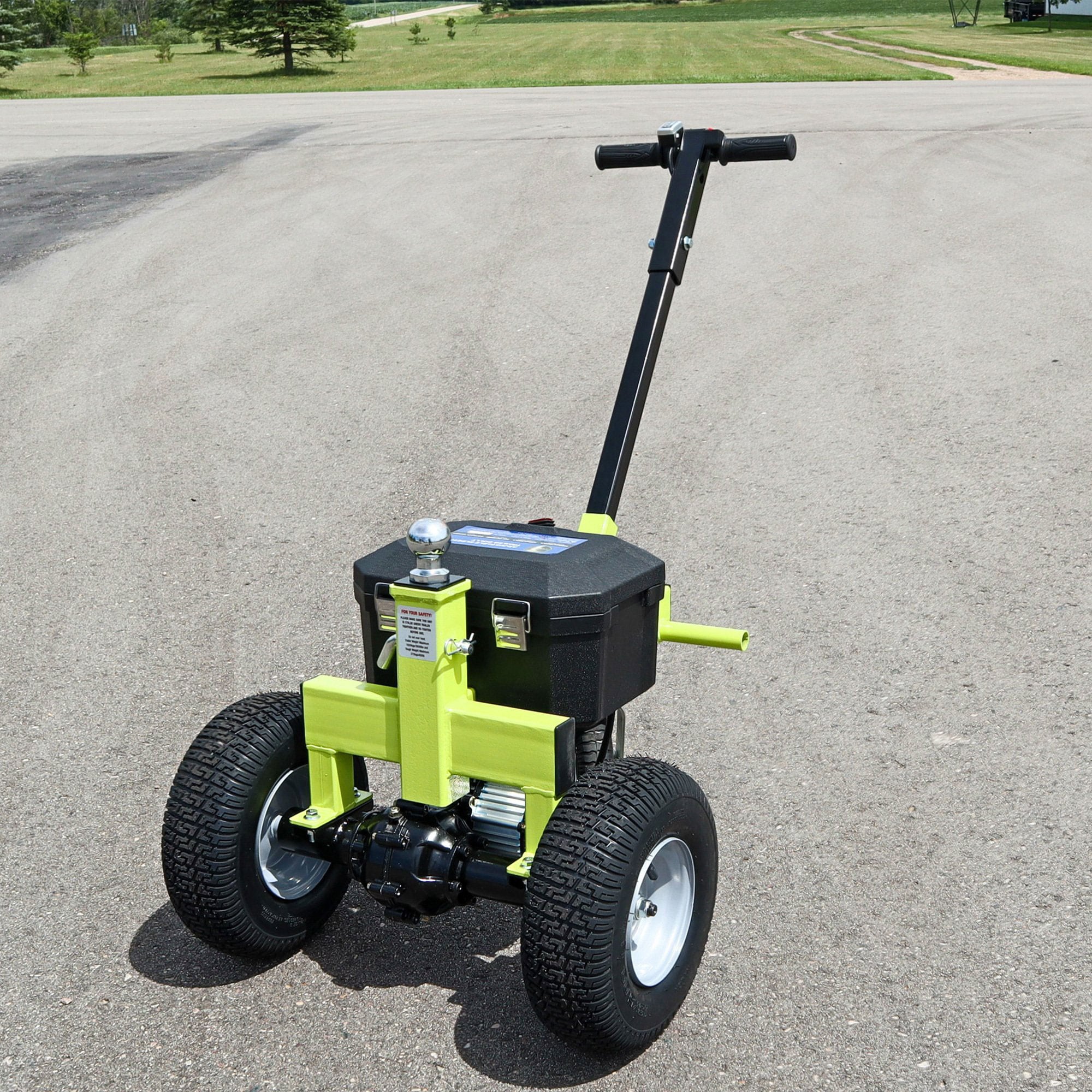 Tow Tuff TMD-35ETD8 Adjustable 3500 Lbs Capacity Electric Trailer Dolly Green