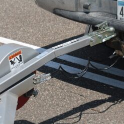 Dosko Heavy Duty Steel Tow Bar with 2-Inch Coupler and Safety Cables - 39 x 7 Inches